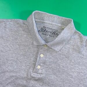 Mens St Johns Bay Pique Polo Shirt XXL 2XL Short‎ Sleeve Gray Casual Top